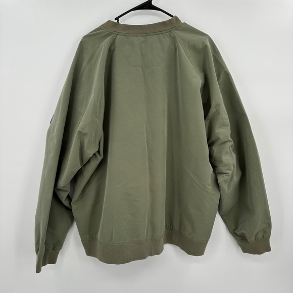 Y2K Eddie Bauer Golf Nylon Green V-Neck Windshirt Pullover Men's XL Tall - Picture 6 of 9